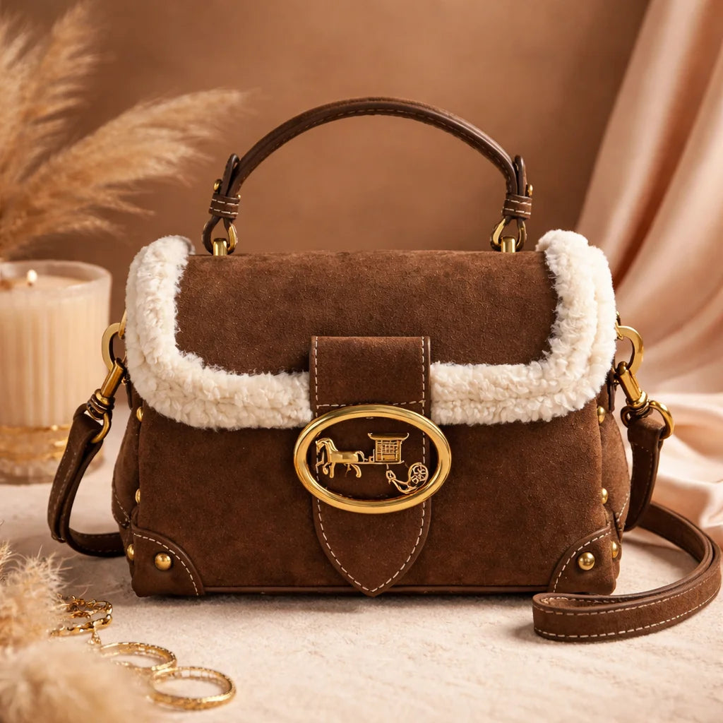 Sac Vintage Daim & Fausse Fourrure — vue 3