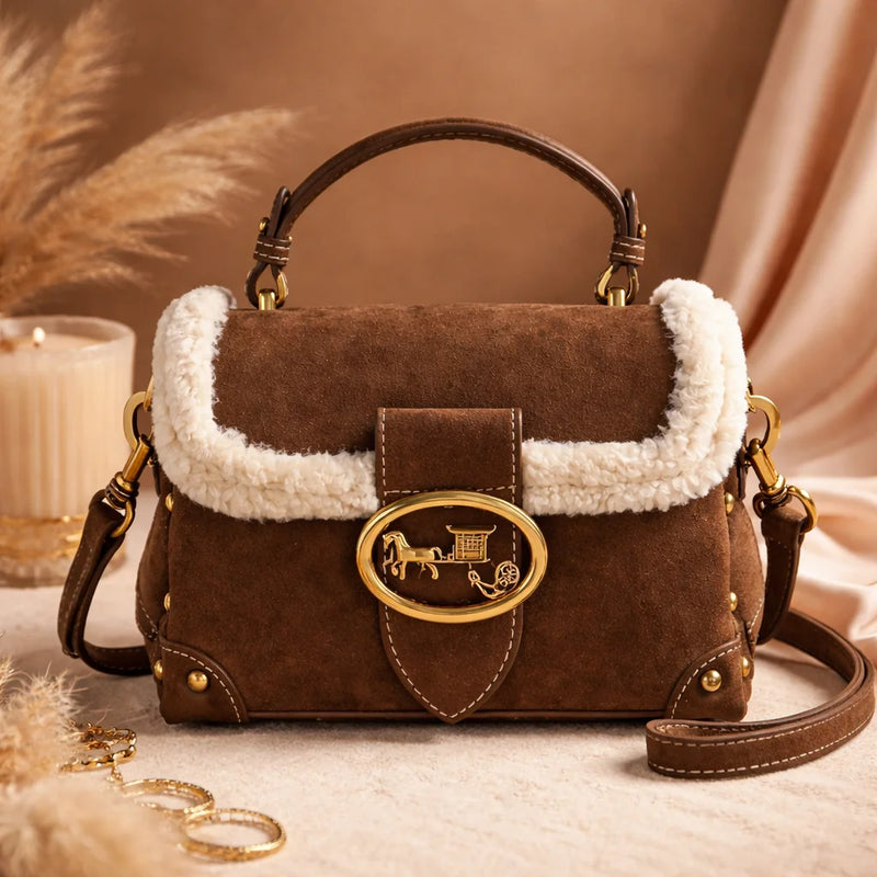 Sac Vintage Daim & Fausse Fourrure — vue 3