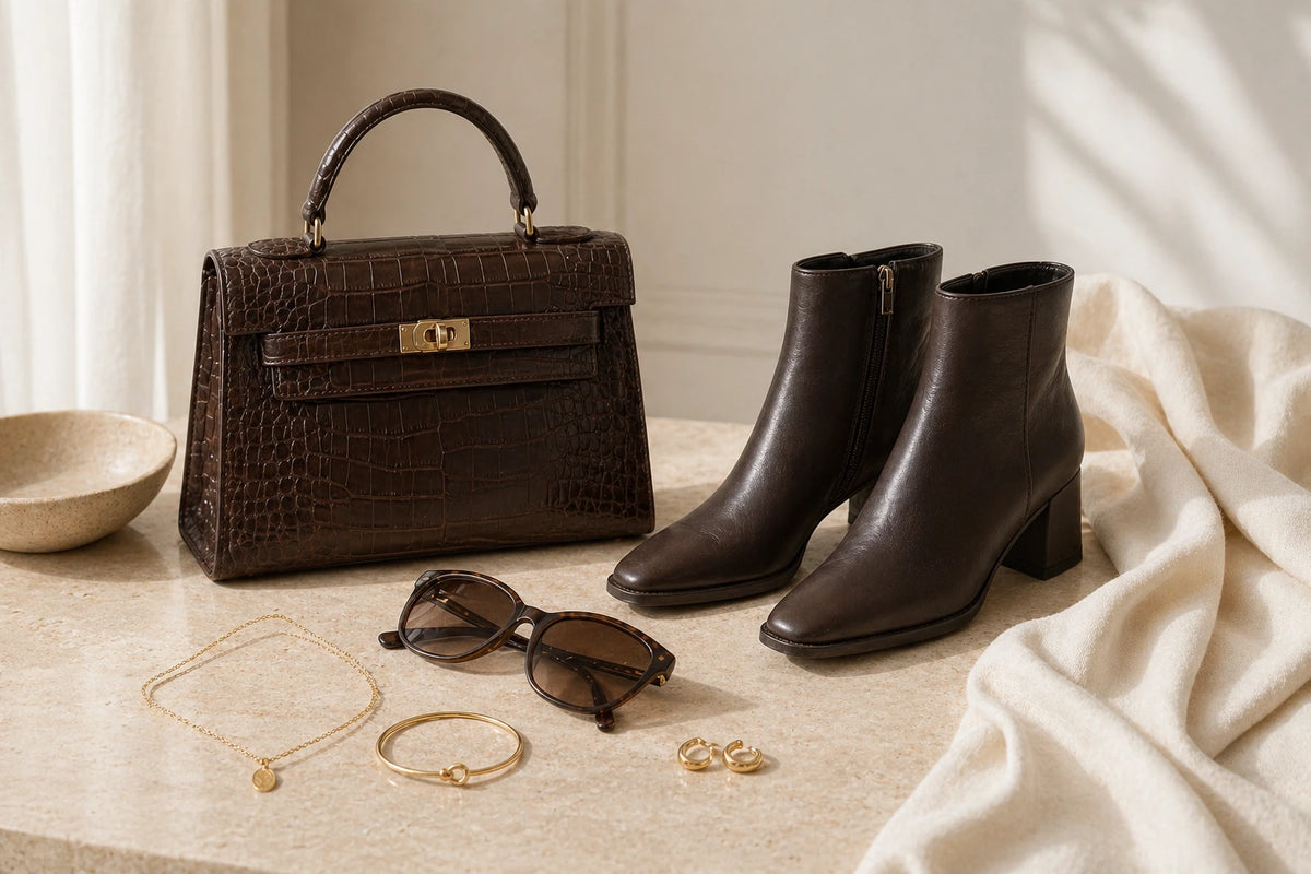 Selection best-sellers SAKIWE avec sac chaussures lunettes et bijoux