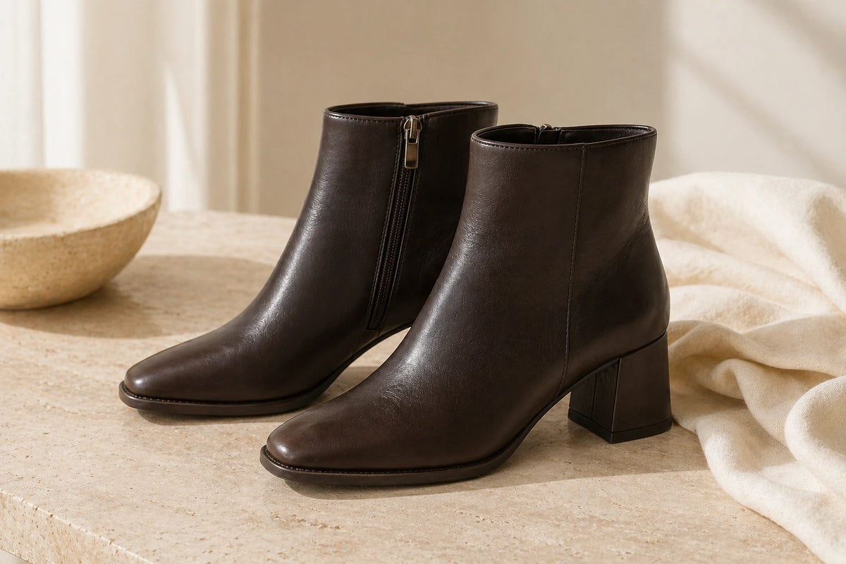 Detail matiere et talon de chaussures SAKIWE