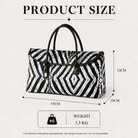 Dimensions du sac de voyage zèbre — 55 × 32 × 19 cm