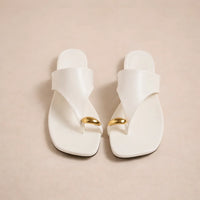 Sandales Brides Croisées Blanches — vue 1
