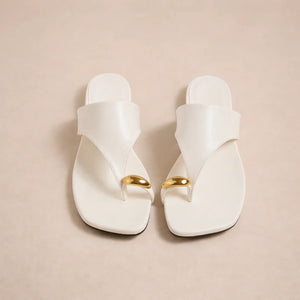 Sandales Brides Croisées Blanches — vue 1