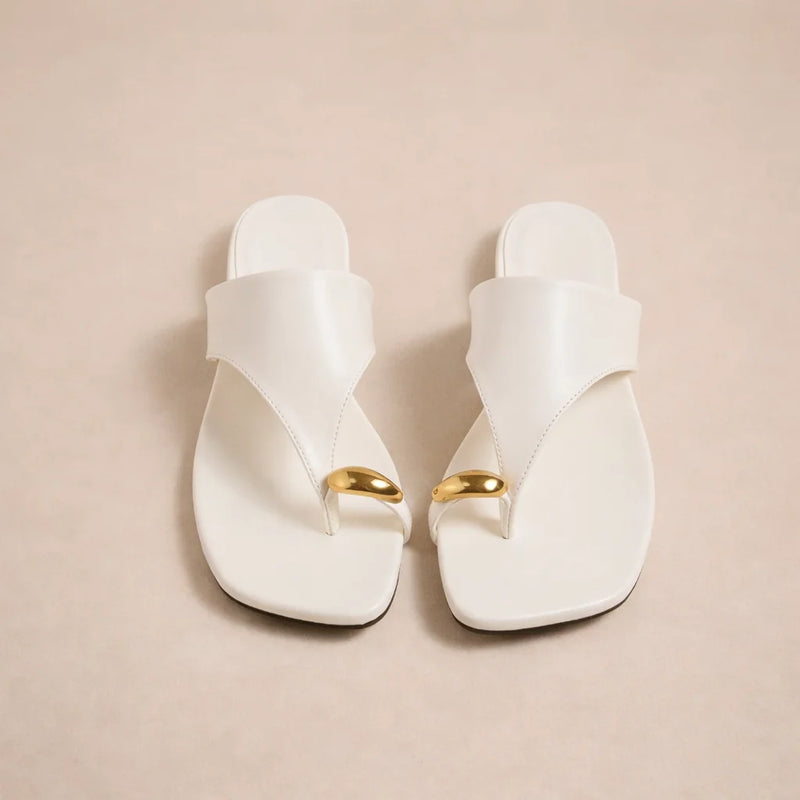 Sandales Brides Croisées Blanches — vue 1