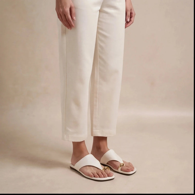 Sandales Brides Croisées Blanches — vue 3