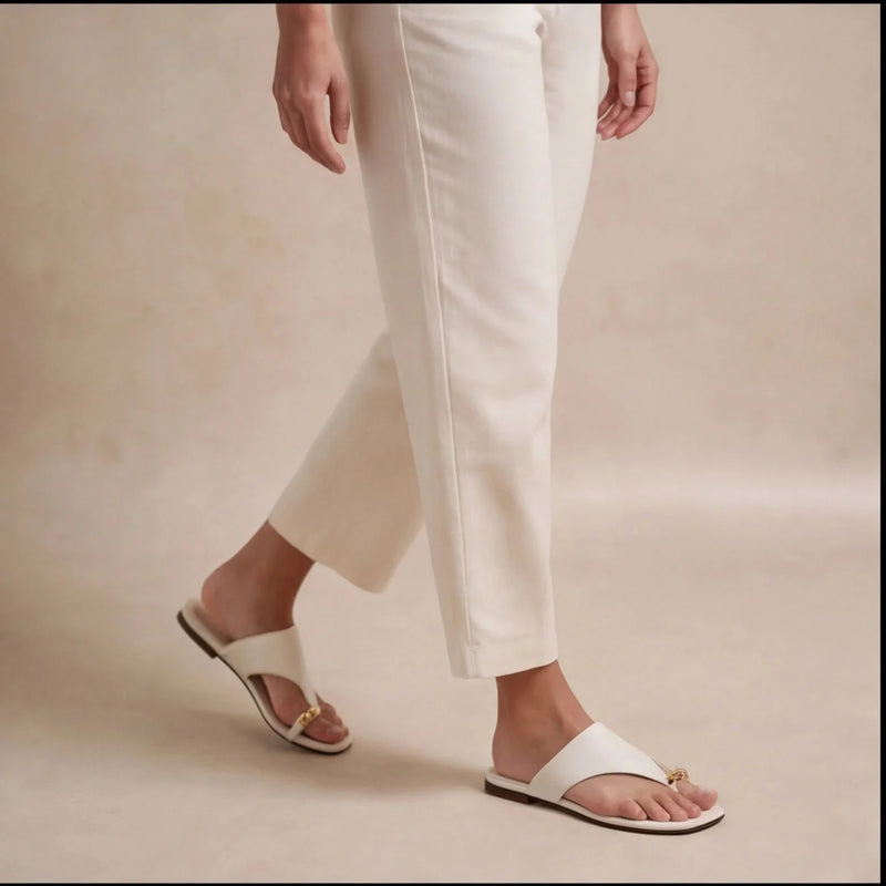 Sandales Brides Croisées Blanches — vue 4